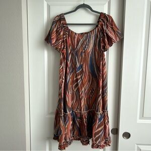 Robbie Bee Dress Women's Printed Shift Plus Size 1X